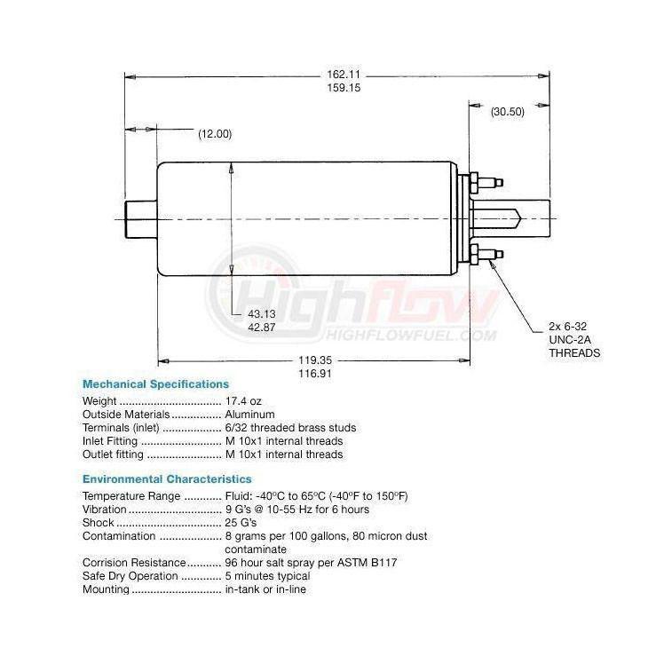Walbro Fuel Pump - OEM Replacement, WAL-GSL414 Walbro/TI Automotive 