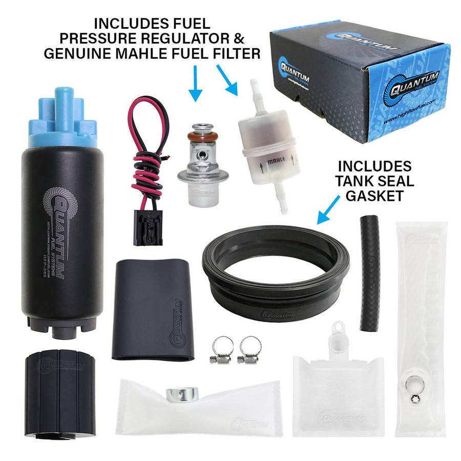 QFS Fuel Pump w/ Strainer, Fuel Pressure Regulator, Tank Seal & Genuine Mahle Filter for 2013-2014 Husqvarna TR 650 - OEM Replacement for 8000H5311, HFP-385-UR2T2F3 | QFS 