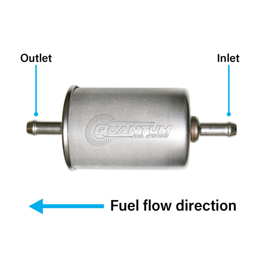 QFS Universal Fuel Filter + Clamps 3/8" Inlet/Outlet Diameter WIX 33482 HFP-F112 QFS 