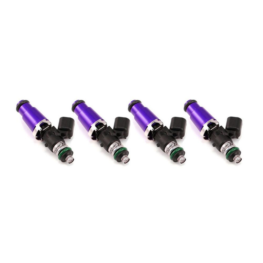 Injector Dynamics ID1300, for Ford RS MKI applications, 14 mm (purple adapter tops). Set of 4. 