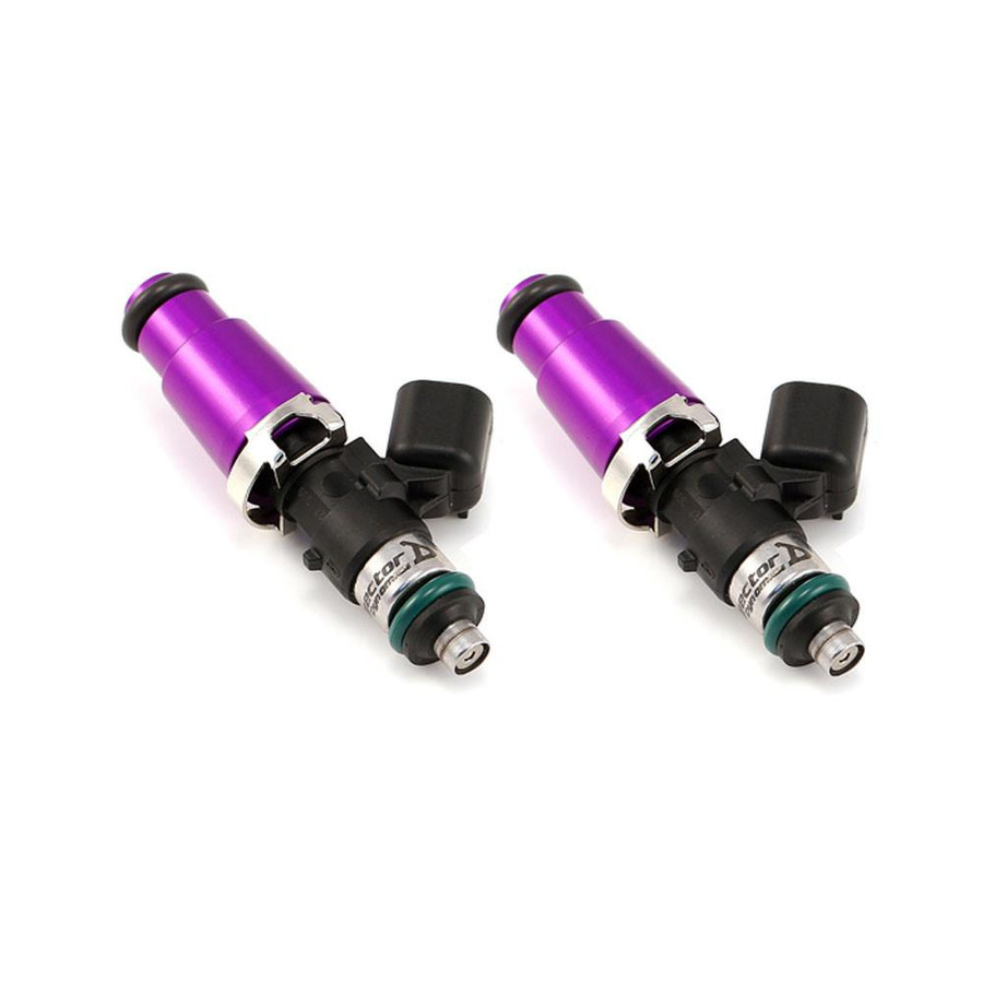 Injector Dynamics ID1700-XDS, for 89-92 RX-7 (incl. Turbo II). 14mm (purple) adaptor top. -204 / 14mm lower o-rings. Set of 2. 