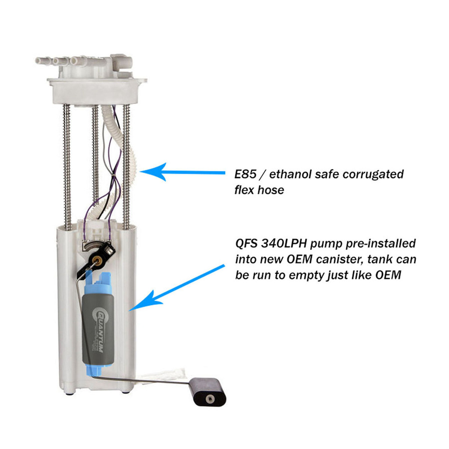 QFS 340LPH Direct Drop-In Fuel Pump Assembly, QFS-A87HV