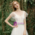 White Tulle Illusion Appliques Wedding Dress