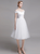 White Tulle Off the Shoulder Short Wedding Dress