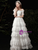 White Tulle Lace Short Sleeve Tiers Wedding Dress