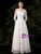 White Tulle Lace Square Long Sleeve Pearls Wedding Dress
