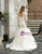 Champagne Mermaid Tulle V-neck Appliques Wedding Dress