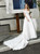 White Tulle Lace Appliques Beading Off the Shoulder Wedding Dress