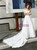 White Tulle Lace Appliques Beading Off the Shoulder Wedding Dress