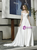 White Satin Appliques Beading Off the Shoulder Wedding Dress