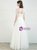 White Tulle V-neck AppliquesSimple  Wedding Dress