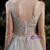 Light Champagne Tulle Lace V-neck Wedding Dress