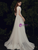 White Tulle Lace V-neck Pleats Cap Sleeve Wedding Dress