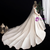 Vintage White Satin V-neck Wedding Dress