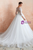 White Tulle Lace Appliques Button Back Wedding Dress
