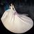 Ivory Satin Off the Shoulder Wedding Dress With Train