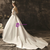 Ball Gown Satin Pearls Off the Shoulder Wedding Dress