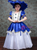 Blue Short Sleeve Rococo Baroque Vintage Dress