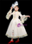 Ivory Tulle Long Sleeve Appliques Rococo Baroque Dress