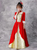Red Velvet Long Sleeve Masquerade Rococo Dress
