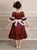 Burgundy Short Sleeve Baroque Masquerade Dress