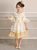 Yellow V-neck Short Sleeve Baroque Victorian Dress