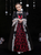 Black Satin Lace Long Sleeve Baroque Girls Dress