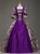 Purple Satin Shrrt Sleeve Bow Rococo Baroque Dress