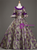 Purple Satin Shrrt Sleeve Bow Rococo Baroque Dress