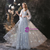 A-Line Gray Tulle Dandelion Beading Prom Dress