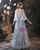 A-Line Gray Tulle Dandelion Beading Prom Dress