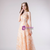 Orange SequinsSpaghetti Straps Prom Dress