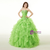 Green Organza Beading Pleats Sweetheart Neck Quinceanera Dresses