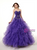 Purple Ball Gown Organza Beading Quinceanera Dresses