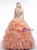 Orange Straps Organza Beading Sequins Quinceanera Dresses