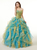 Colorful Organza Ruffle Beading Pleats Quinceanera Dresses