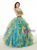 Colorful Organza Ruffle Beading Pleats Quinceanera Dresses