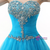 Blue Tulle Pleats Beading Sweetheart Quinceanera Dresses