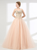 Champagne Tulle Appliques Beading Quinceanera Dresses