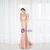 Pink Sequins Cap Sleeve Backless Bridesmaid Dress