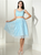 Blue Lace Two Piece Pearls Homecoming Dress