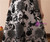 Black Print Strapless Party Homecoming Dress