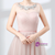 Pink Tulle Pleats Scoop Neck Homecoming Dress