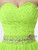 Fluorescent Green Chiffon Pleats Beading Homecoming Dress