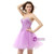 Purple Tulle Crystal Sweetheart Homecoming Dress