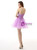 Purple Tulle Crystal Sweetheart Homecoming Dress