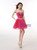 Fuchsia Tulle Crystal Strapless Homecoming Dress