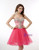 Fuchsia Tulle Sweetheart Crystal Homecoming Dress