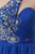 Royal Blue Tulle One Shoulder Beading Homecoming Dress
