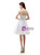 White Tulle Appliques Pearls Pearls Homecoming Dress